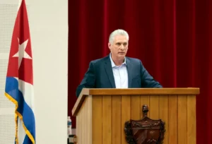 El presidente de Cuba, Miguel Díaz-Canel. EFE/Ernesto Mastrascusa