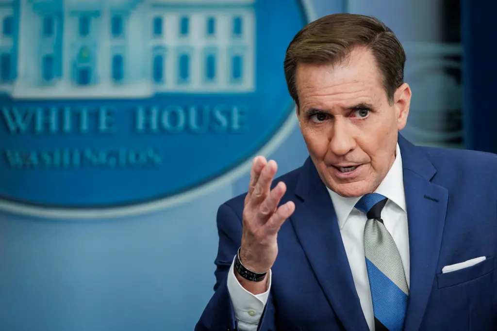 El portavoz del Consejo de Seguridad de la Casa Blanca, John Kirby, en una fotografía de archivo. EFE/EPA/Samuel Corum/Sipa/¨Pool