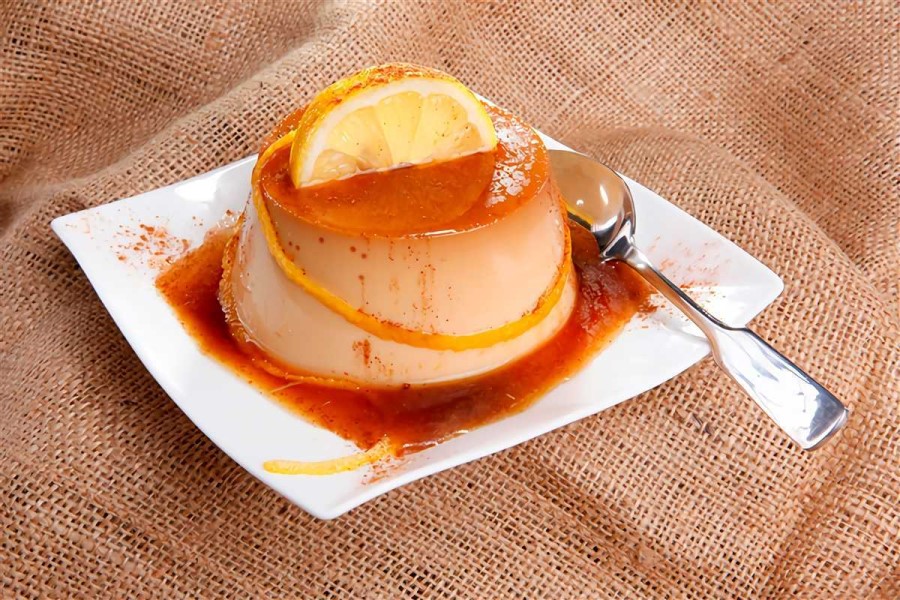 Flan de naranja