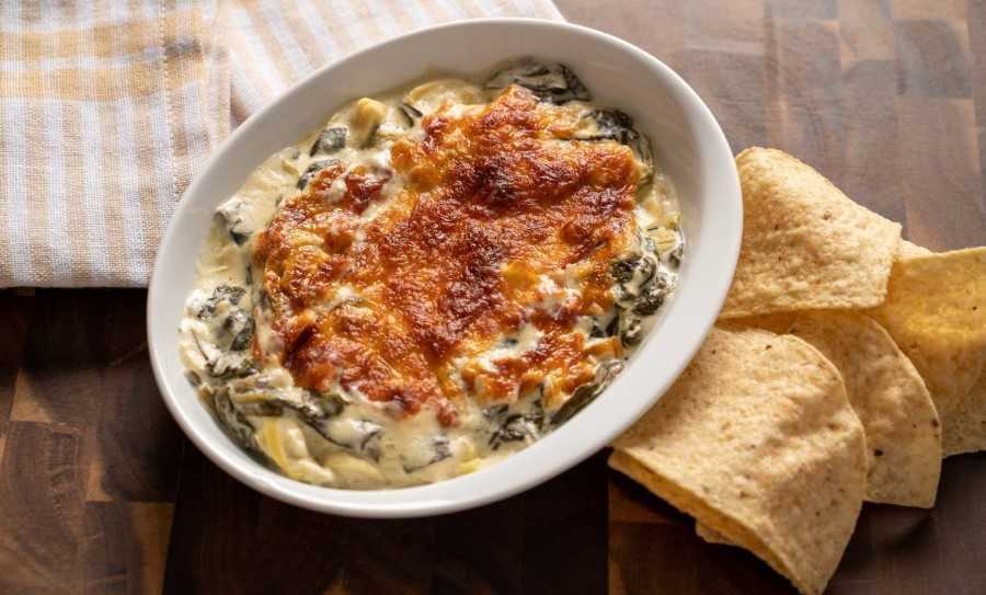 Dip de espinacas y alcachofas