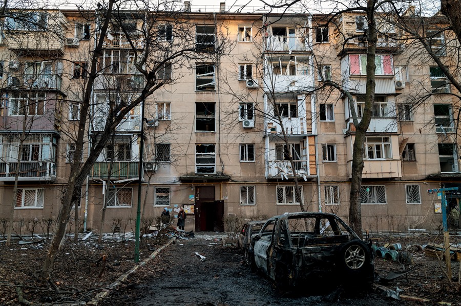 Imagen de archivo de daños provocados por un ataque en Odesa, Ucrania. EFE/EPA/Ihor Hora