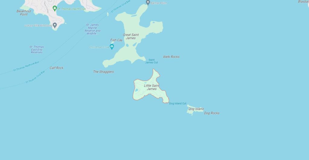 Little Saint James mapa