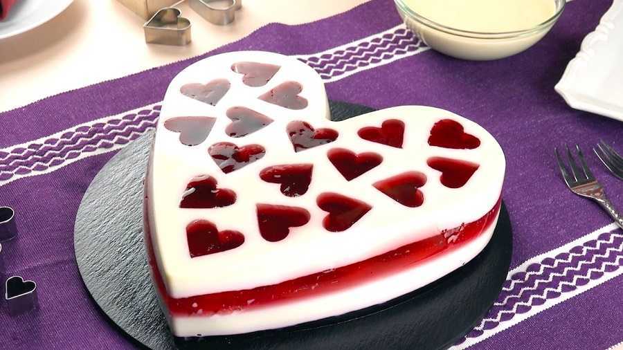 Gelatina en forma de corazón para sorprender este 14 de Febrero