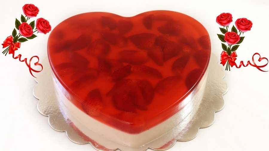 Gelatina en forma de corazón