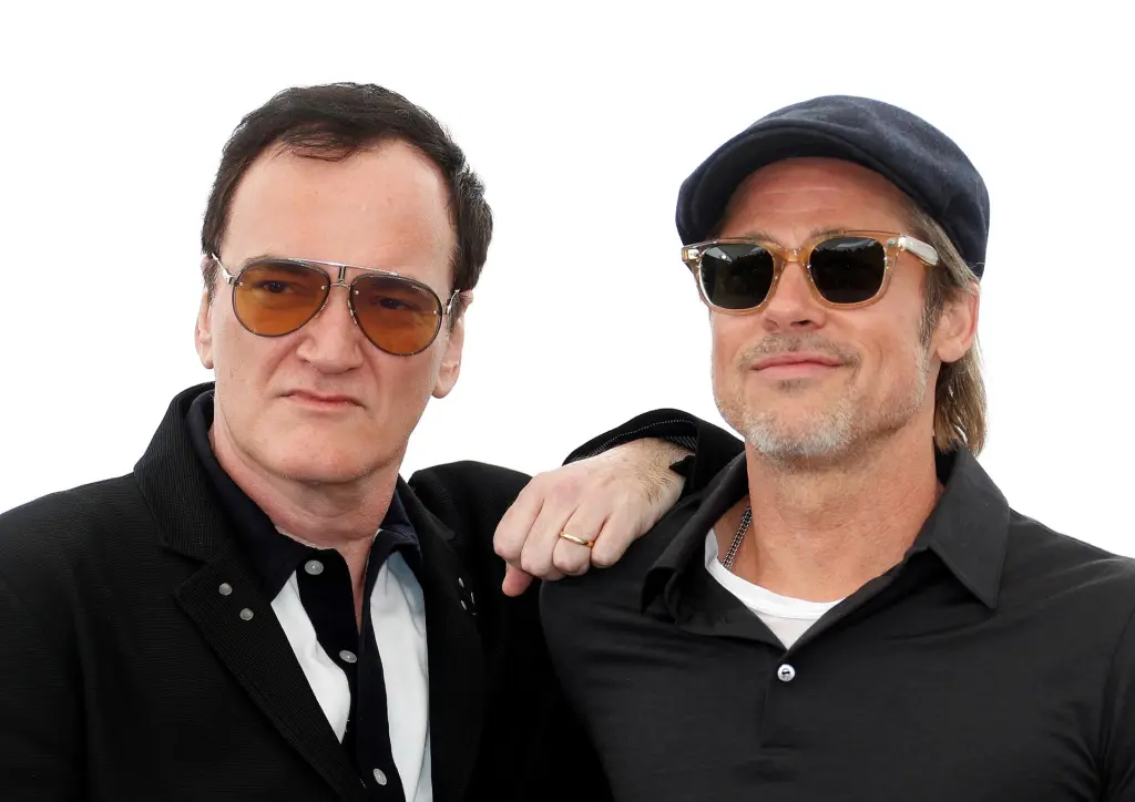El actor estadounidense Brad Pitt (d) y el director de cine estadounidense Quentin Tarantino (i). EFE/Sebastien Nogier