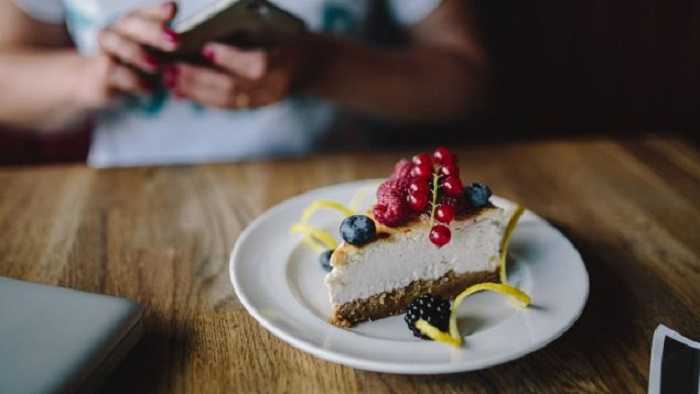 Tarta de queso con sabor a vainilla