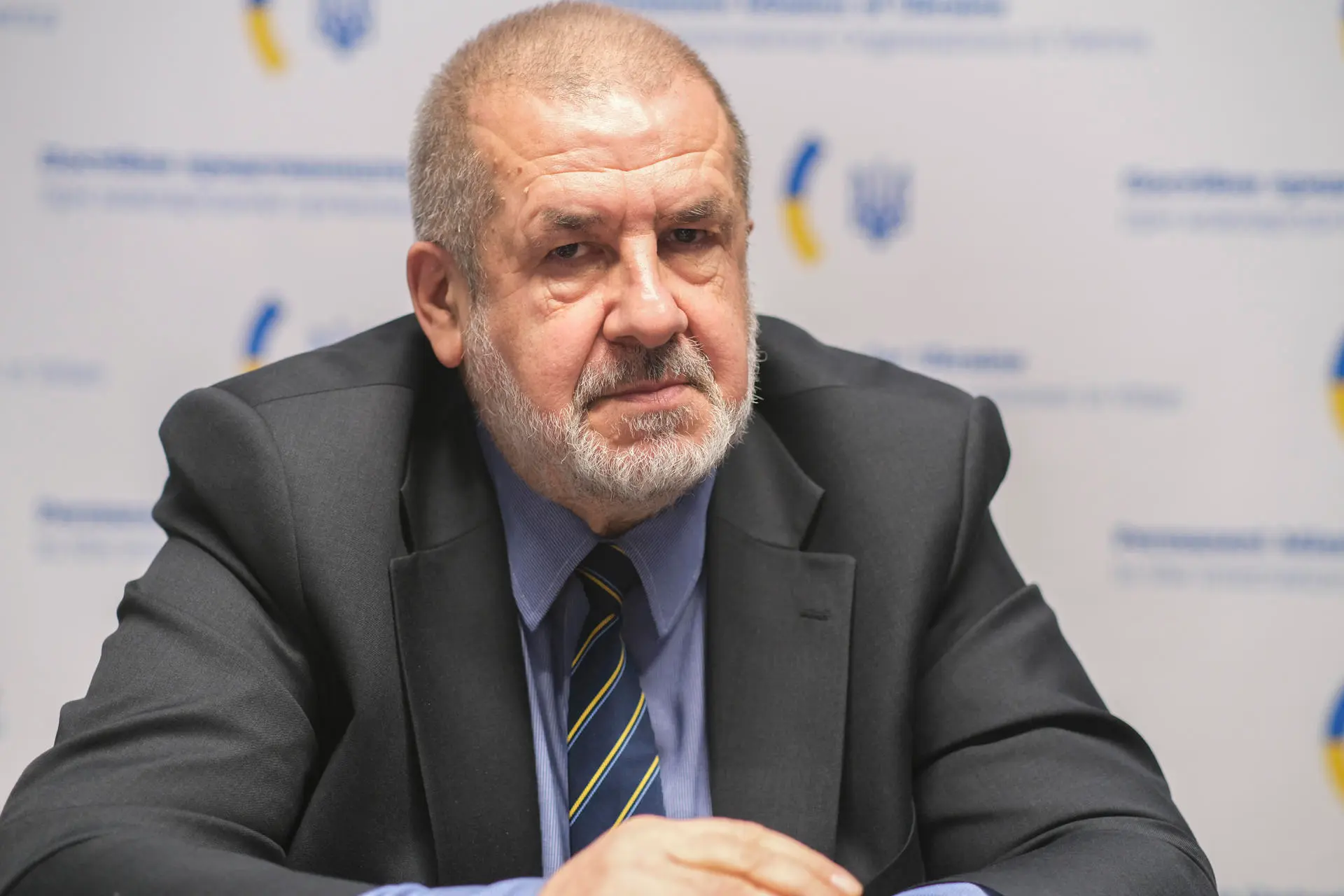 El líder de los tártaros de Crimea, Refat Chubarov, durante una entrevista con EFE. EFE/Luis Lidón