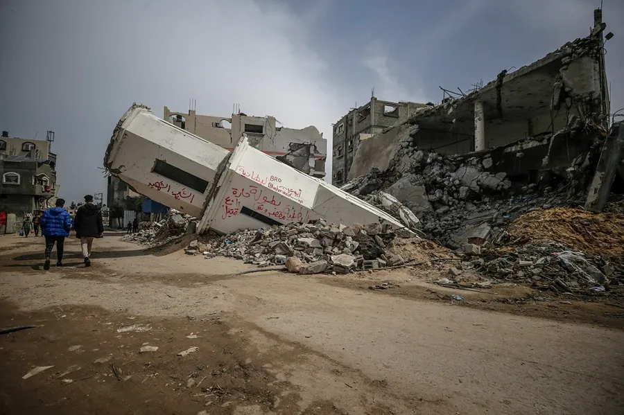 Campo de refugiados de Al-Maghazi, en el sur de la Franja de Gaza, este viernes. EFE/EPA/Mohammed Saber