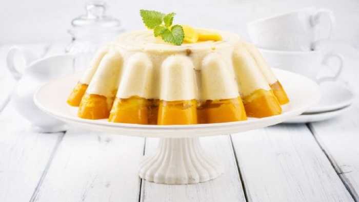 Gelatina cremosa de mango