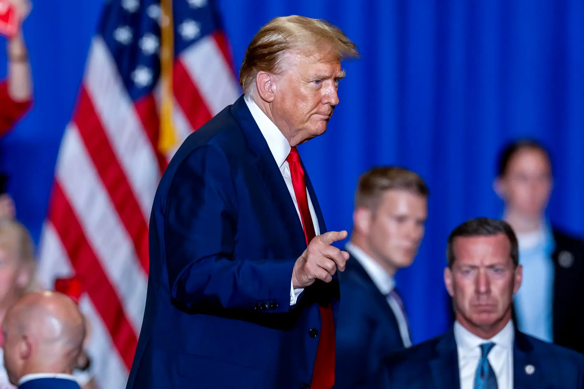 Fotografía fechada el 2 de marzo de 2024 del expresidente estadounidense y candidato presidencial republicano Donald Trump. EFE/ Erik S. Lesser