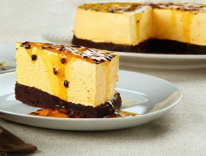 Tartaleta de chocolate y parchita: postre para después de almorzar