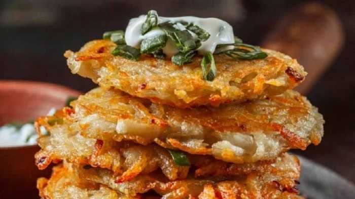 Tortitas de garbanzo con queso