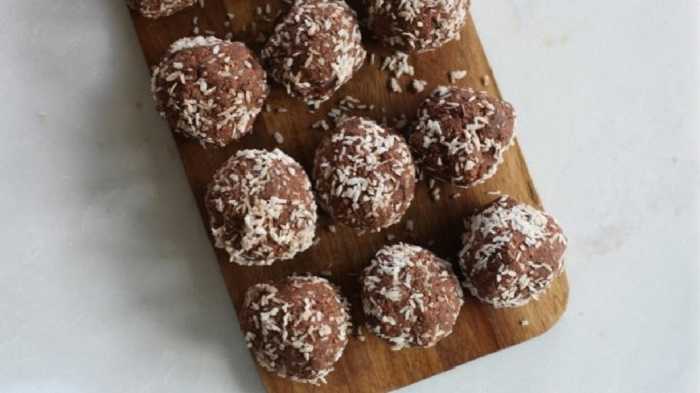 Trufas de chocolate con coco