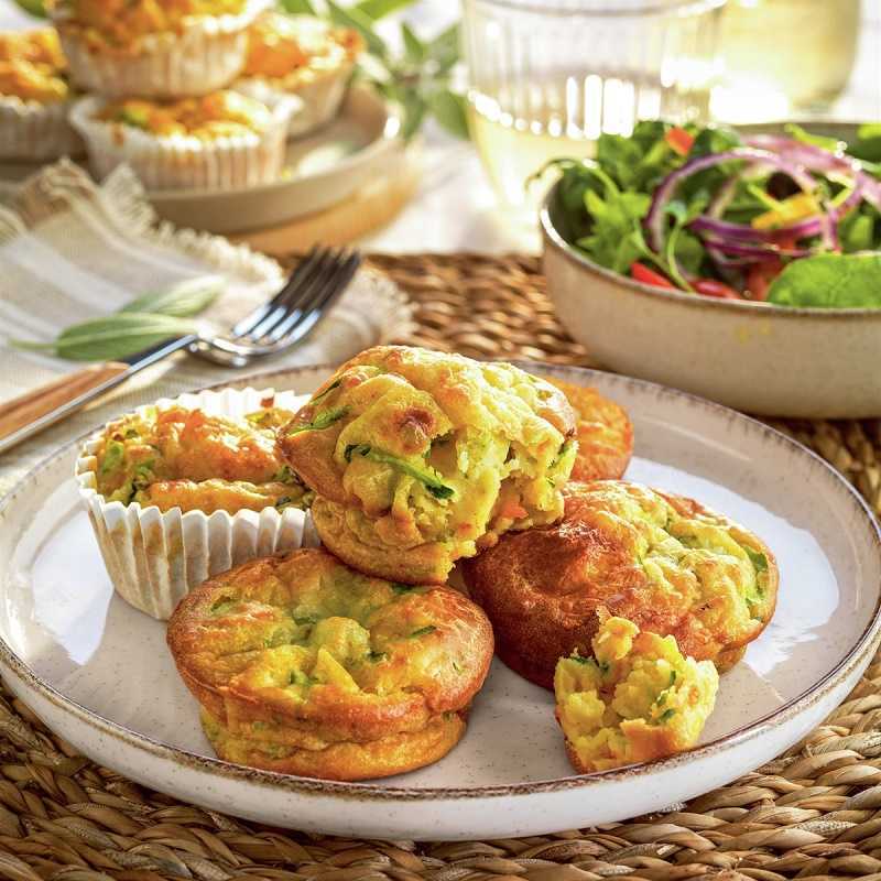 Magdalenas saladas de verduras: ricas para compartir en familia