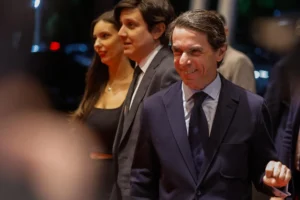 El expresidente del Gobierno de España José María Aznar en Rosario (Argentina). EFE/ Juan Ignacio Roncoron