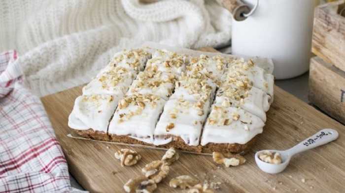 Brownies de chocolate blanco