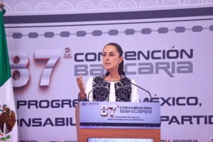 La candidata presidencial del oficialismo en México, Claudia Sheinbaum. EFE/David Guzmán