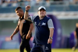 El fallecido exfutbolista Diego Armando Maradona. EFE/Demian Alday Estévez