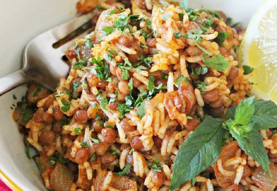 Arroz con lentejas y especias marroquíes: rico plato para almorzar