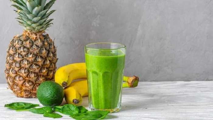 Licuado de piña y espinaca
