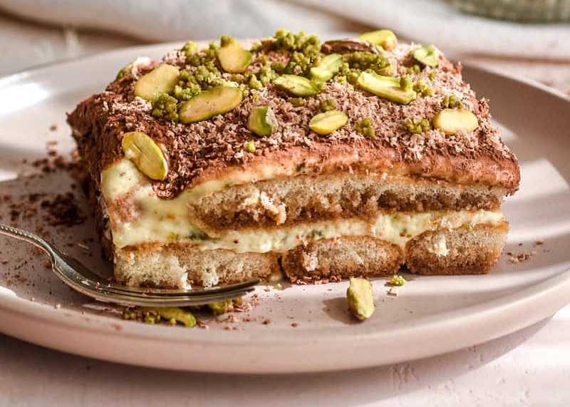 Tiramisú de pistachos y café espresso: sabrosa para merendar