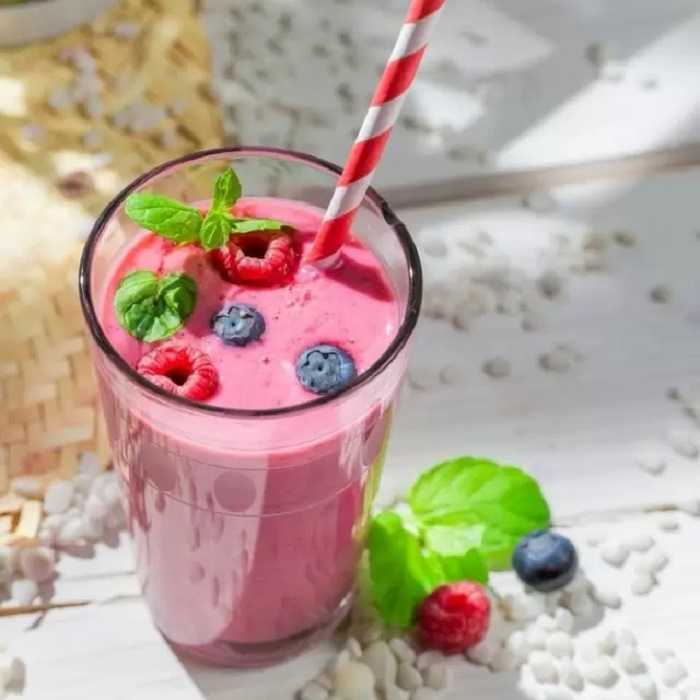 Licuado de frambuesas con durazno: delicioso para el desayuno