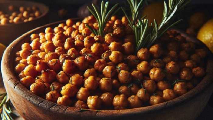 Garbanzos asados con romero y limón