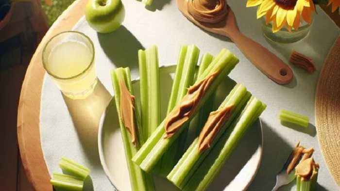 Palitos de apio con crema de maní
