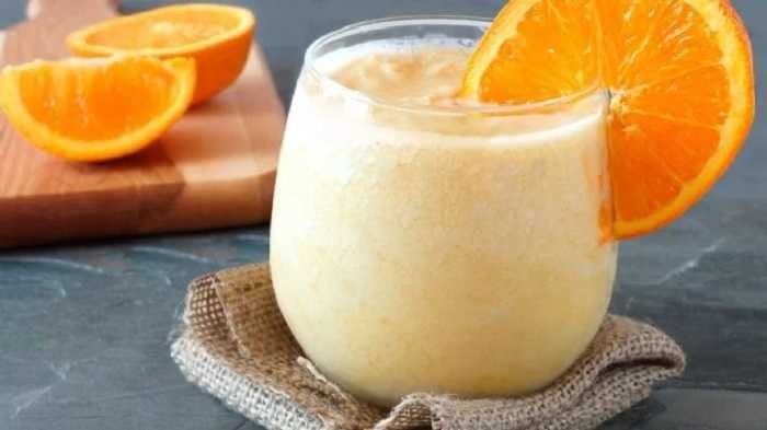 Agua cremosa de naranja