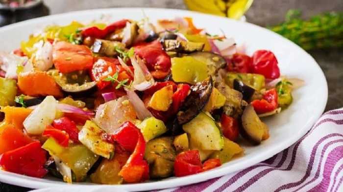 Ensalada de vegetales asados