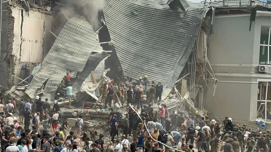 Imagen del hospital de Kiev atacado por Rusia. EFE/OCHA/ Viktoriia Andriievska -