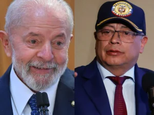 Combo de fotografías de los presidentes de Brasil, Luis Inácio Lula da Silva (d), y el de Colombia, Gustavo Petro. EFE/André Borges/Mauricio Dueñas Castañeda