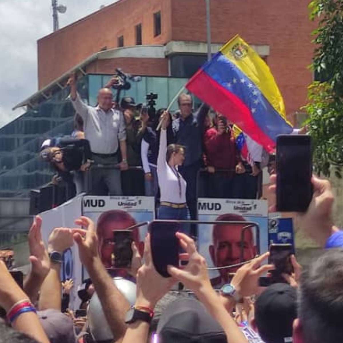 Fotos de María Corina Machado en Las Mercedes sábado 3 de agosto 2024