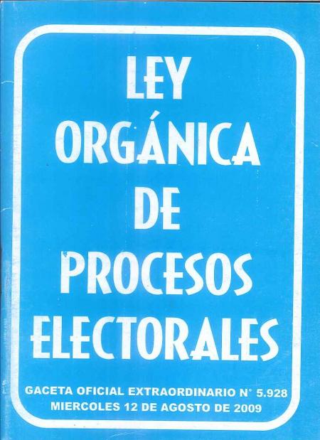LEY ORGÁNICA DE PROCESOS ELECTORALES
