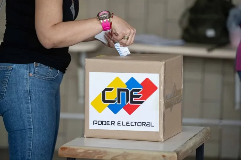 Fotografía de archivo del 28 de julio del 2024 donde se observa a una mujer votando para las elecciones presidenciales de Venezuela, en Caracas (Venezuela). EFE/ Ronald Peña R. ARCHIVO