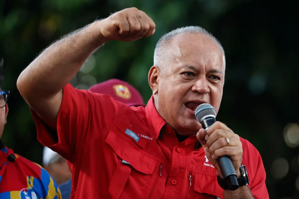 Fotografía de archivo del 17 de agosto de 2024 del primer vicepresidente del Partido Socialista Unido de Venezuela (PSUV), Diosdado Cabello. EFE/ Miguel Gutierrez