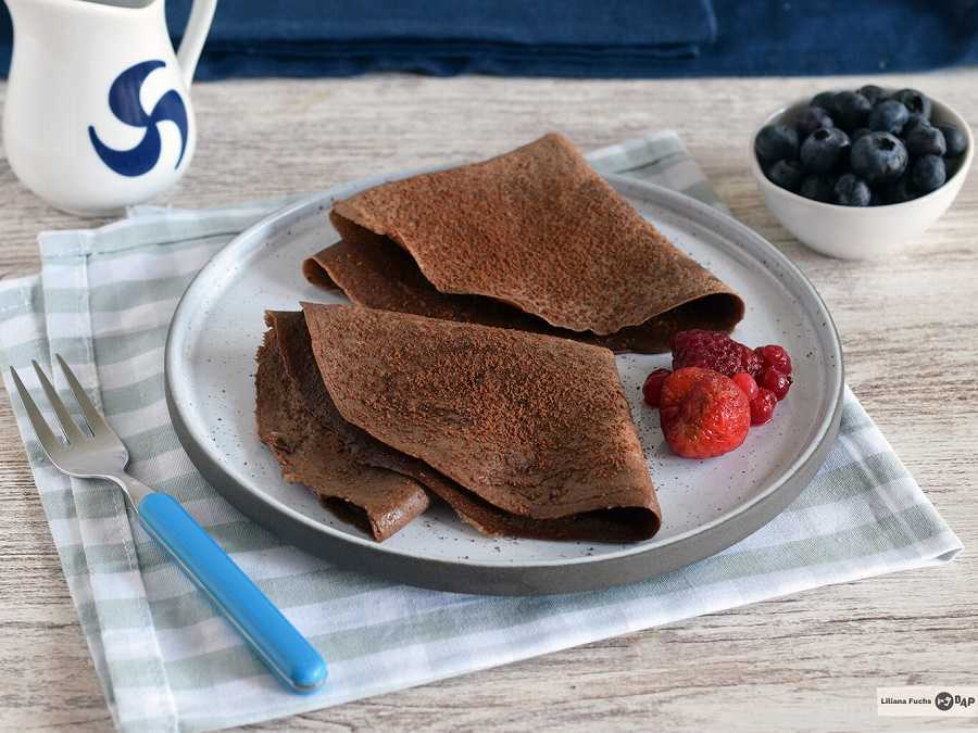 Crepes de avena y chocolate