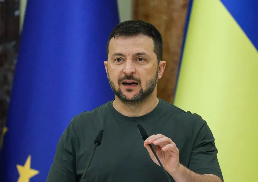 El presidente de Ucrania, Volodímir Zelenski. EFE/EPA/Sergey Dolzhenko