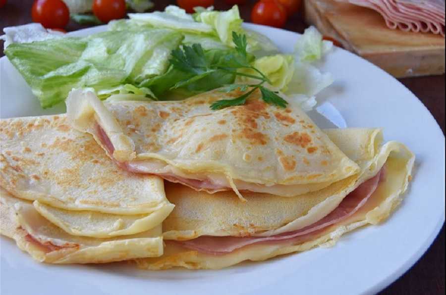 Crepas de avena con jamón y queso: deliciosas para desayunar