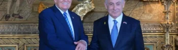 Donald Trump y Benjamin Netanyahu en un reciente encuentro en Palm Beach, Florida. (Imagen de archivo: 26.07.2024)Imagen: Amos Ben Gershom/IMAGO/ZUMA Press Wire