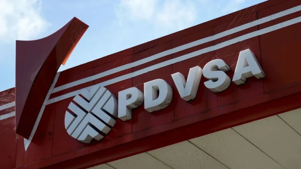 Logo de PDVSA. Crédito: FEDERICO PARRA/AFP/Getty Images) AFP/Getty Images