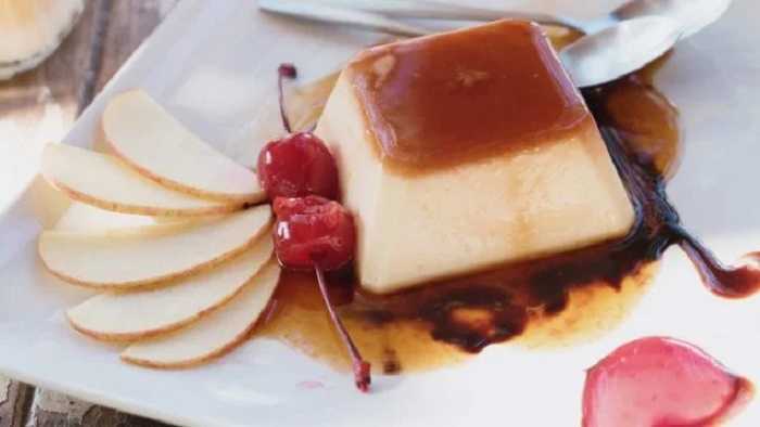 Flan de pera