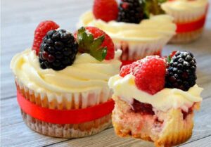Muffins de frutos rojos para un desayuno delicioso