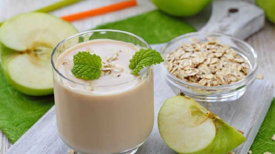 Licuado de avena con manzana: bebida con muchos beneficios