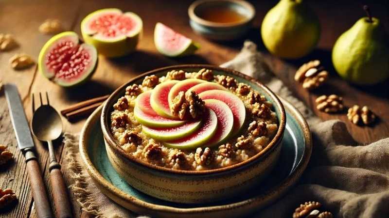 Avena horneada con guayaba