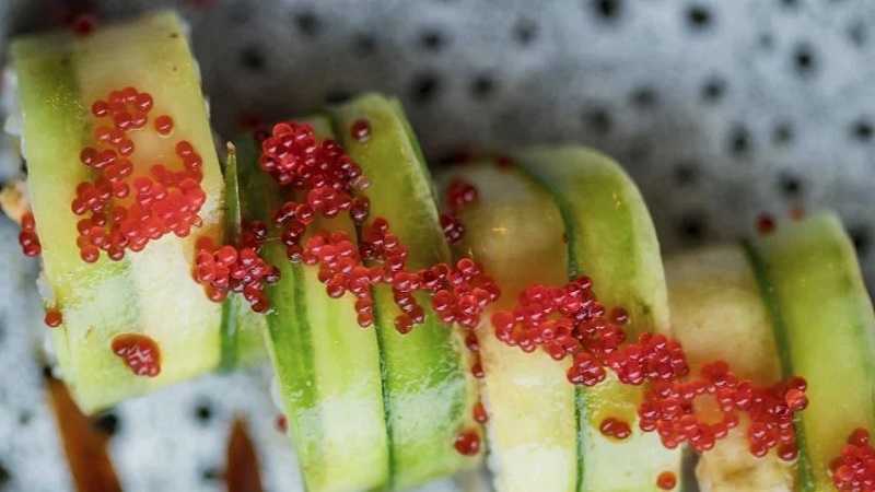 Rollitos de pollo con pepino