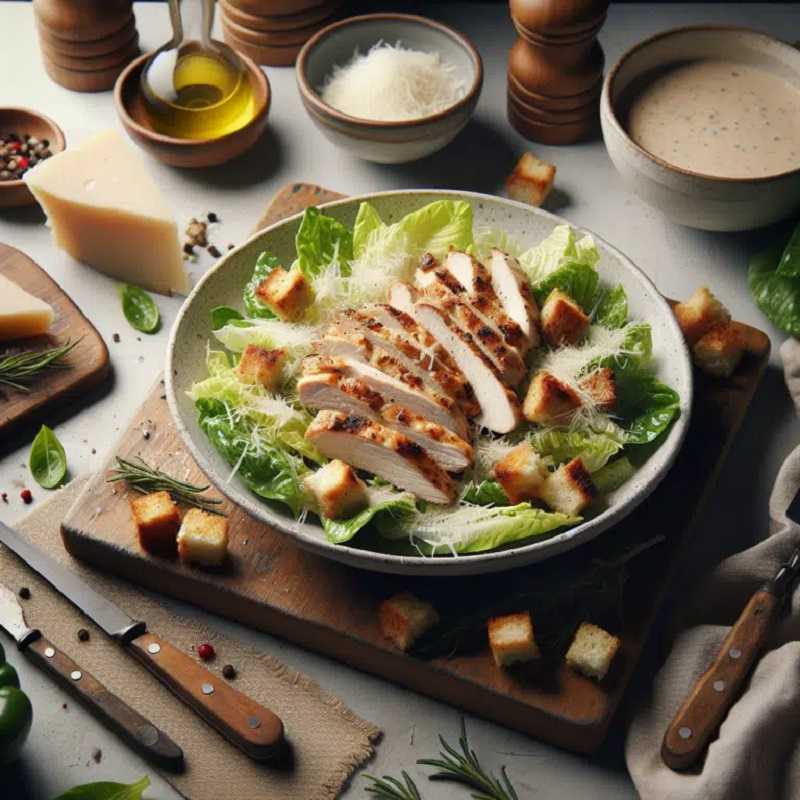 Ensalada César con pollo a la parrilla: rica receta para cenar