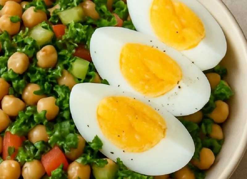 Garbanzos con huevo duro