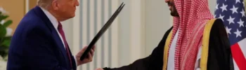 Los líderes de EE.UU. y Arabia Saudita firmaron un histórico paquete de acuerdos este martes.