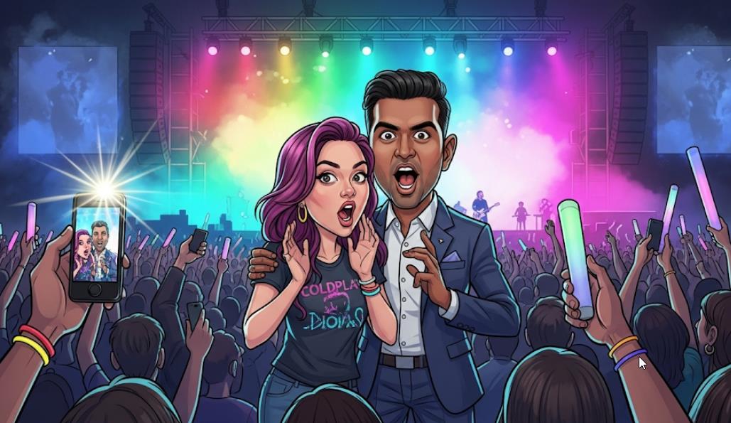 CEO pillado en concierto de Coldplay